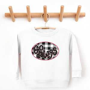 Checkered Go Dawgs Fan Wear Sweatshirt - Petite & Sassy Designs