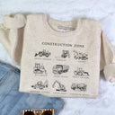 Construction Zone Kids Sweatshirt | Toddler Truck Lover Shirt | Boys Bulldozer Dump Truck Crewneck | - Petite & Sassy Designs