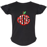 Dotted Apple Monogram Flutter Sleeve T-shirt