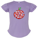 Dotted Apple Monogram Flutter Sleeve T-shirt - Petite & Sassy Designs
