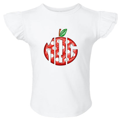 Dotted Apple Monogram Flutter Sleeve T-shirt