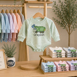 Personalized Dump Truck Long Sleeve Bodysuit