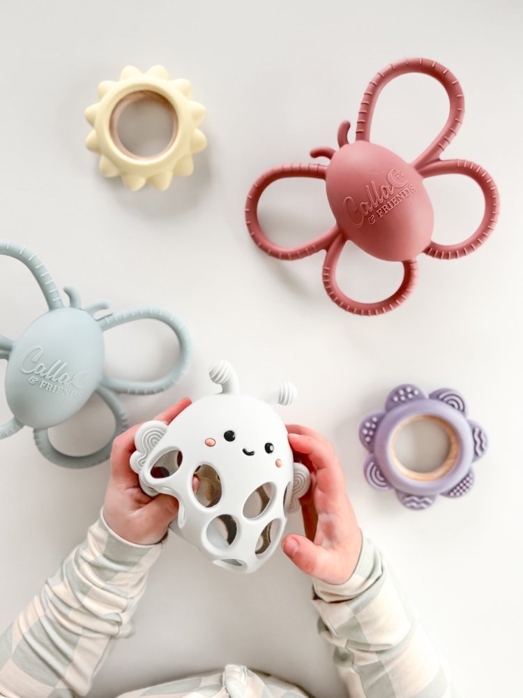 Garden Party Collection - Butterfly Rattle Teether - Petite & Sassy Designs
