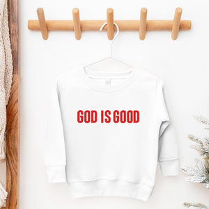 God Is Good Sweatshirt in White - Petite & Sassy Designs