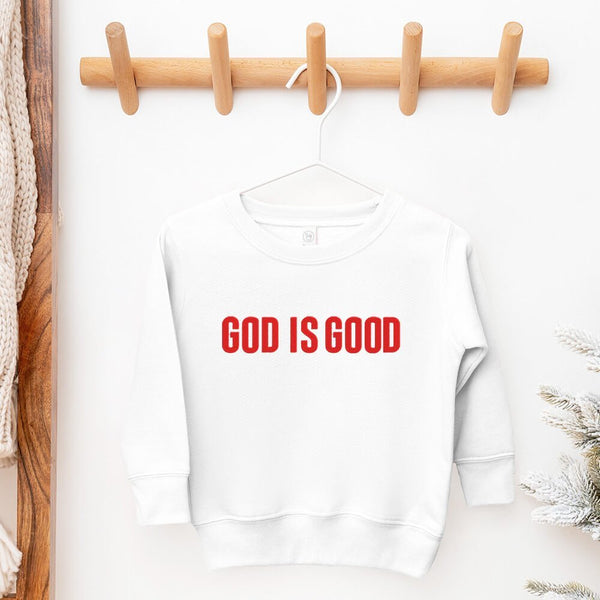 God Is Good Sweatshirt in White - Petite & Sassy Designs
