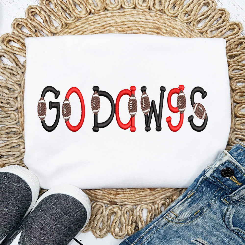 Go Dawgs Embroidered Sweatshirt