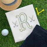 Initial Golf Monogram T-shirt - Petite & Sassy Designs
