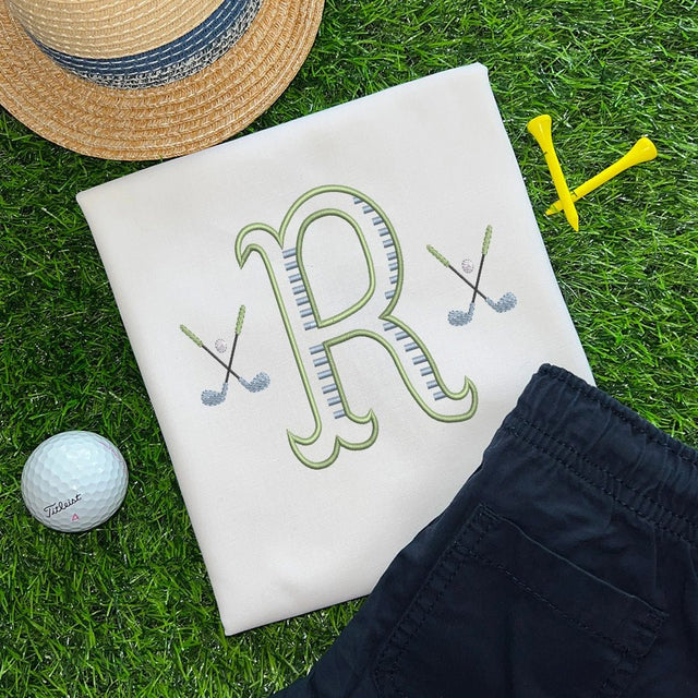 Initial Golf Monogram T-shirt - Petite & Sassy Designs