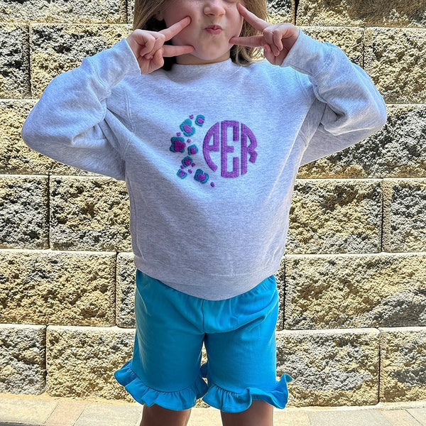 Leopard Monogram Sweatshirt - Petite & Sassy Designs