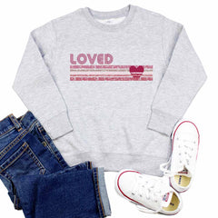 Retro Loved Stripe Sweatshirt - Petite & Sassy Designs