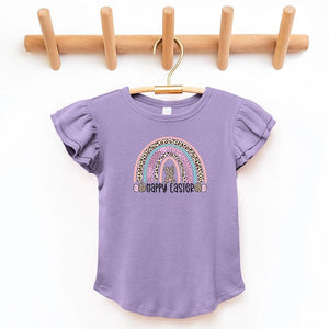 Happy Easter Flutter Sleeve Top - Petite & Sassy Designs