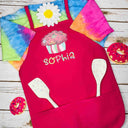 Personalized Kids Apron Cupcake Patterned Name Apron - Petite & Sassy Designs