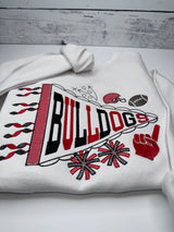 Embroidered Bulldogs Pennant Sweatshirt