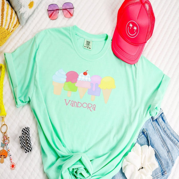 Personalized Ice Cream Tee - Petite & Sassy Designs