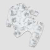 Infant jogger set in smoke tie dye