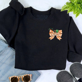 Pumpkin Bow Sweatshirt - Petite & Sassy Designs