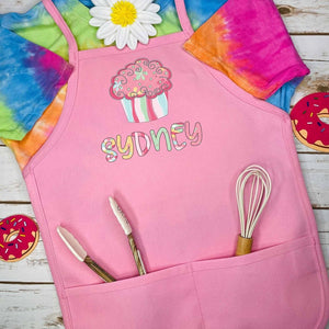Kids Personalized Cupcake Apron - Petite & Sassy Designs