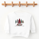 Merry Christmas Plaid Trees Sweatshirt - Petite & Sassy Designs