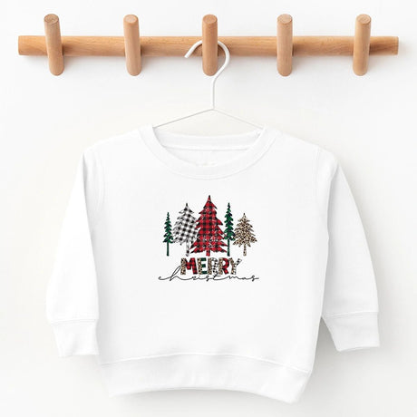 Merry Christmas Plaid Trees Sweatshirt - Petite & Sassy Designs