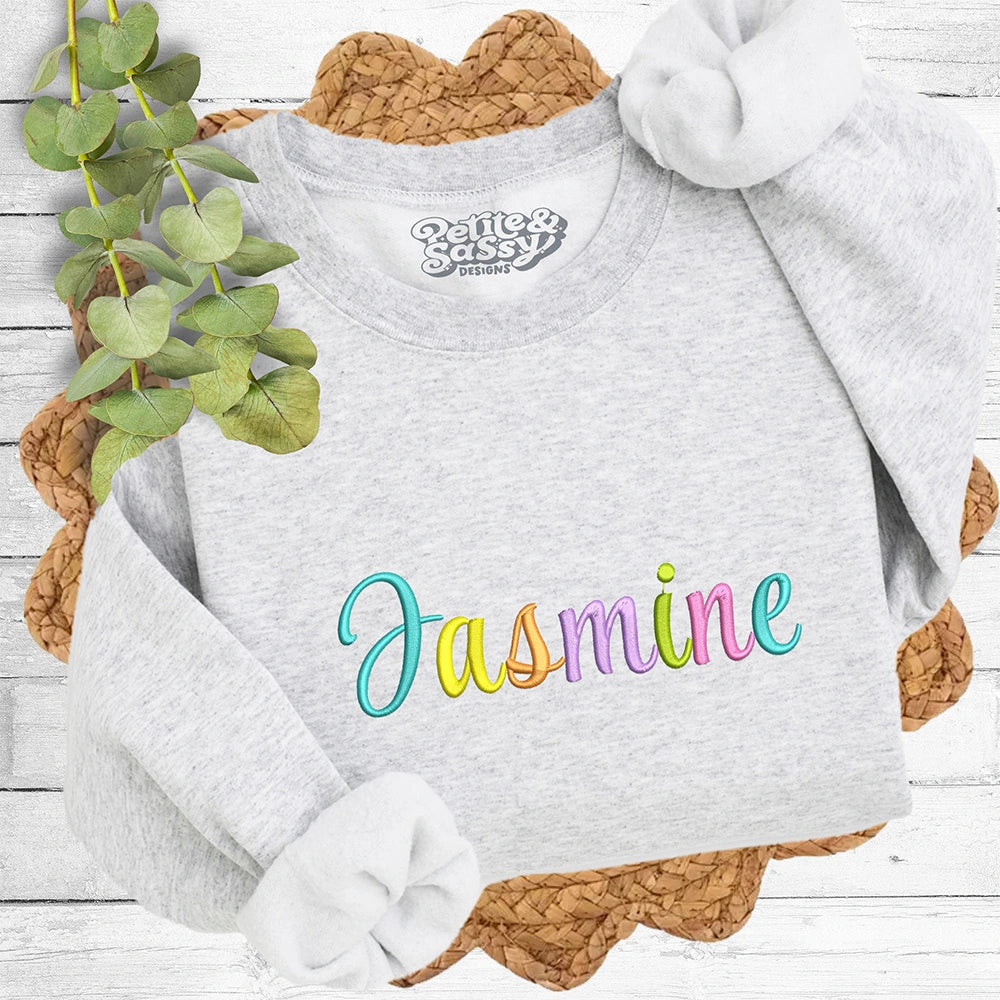 Custom Multi Color Name Sweatshirt