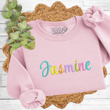 Custom Multi Color Name Sweatshirt