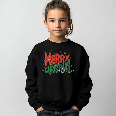 Merry Christmas Typography Sweatshirt - Petite & Sassy Designs