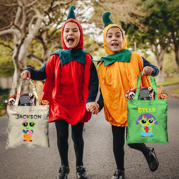 Zombie Girl Trick or Treat Bag - Petite & Sassy Designs