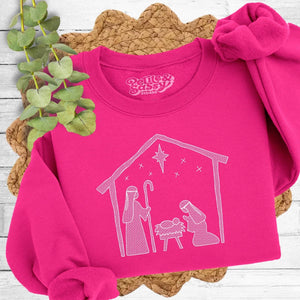 Christmas Nativity Scene Sweatshirt - Petite & Sassy Designs
