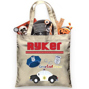 Police Patrol Car Trick or Treat Bag - Petite & Sassy Designs