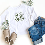 Monogrammed Long Sleeve Tee - Petite & Sassy Designs