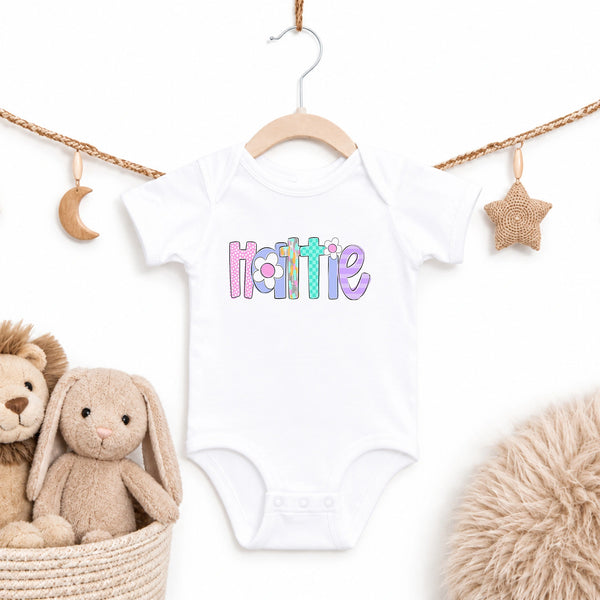 Fun Floral Name Bodysuit