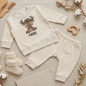Cuteness overload with our super adorable Personalized Baby Jogger Set, which features a trendy top with a sublimated design