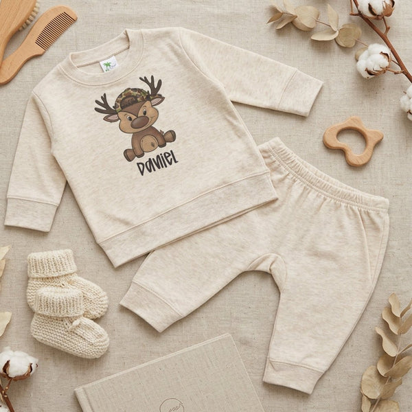 Cuteness overload with our super adorable Personalized Baby Jogger Set, which features a trendy top with a sublimated design
