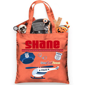 Helicopter Police Trick or Treat Bag - Petite & Sassy Designs