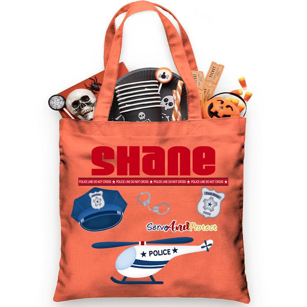 Helicopter Police Trick or Treat Bag - Petite & Sassy Designs
