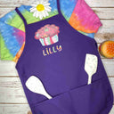 Personalized Kids Apron Cupcake Patterned Name Apron - Petite & Sassy Designs