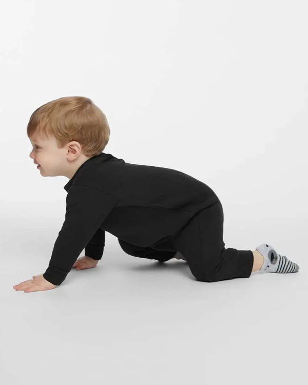 Pumpkin Monogram Fleece Romper - Black - Petite & Sassy Designs