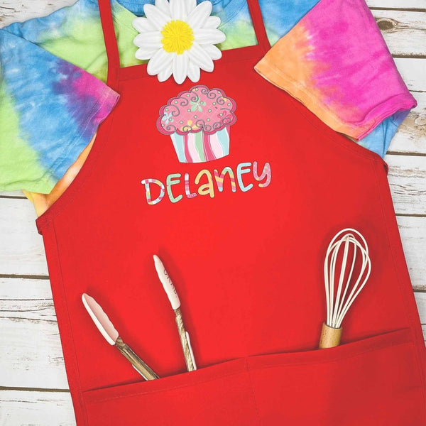 Kids Personalized Cupcake Apron - Petite & Sassy Designs