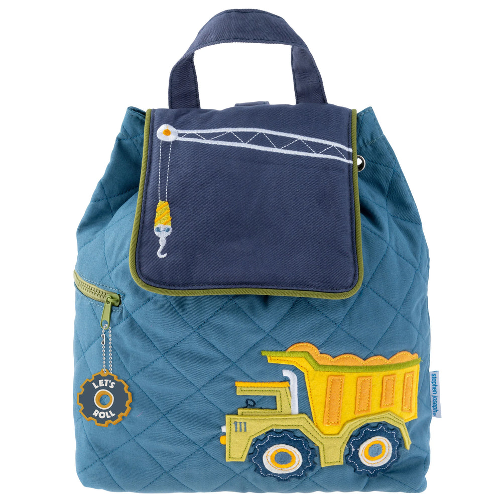 Dump Truck Quilted Backpack - Petite & Sassy Designs