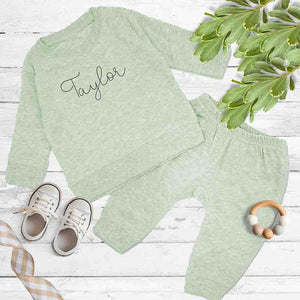 Personalized Baby Jogger Set - Sage - Petite & Sassy Designs