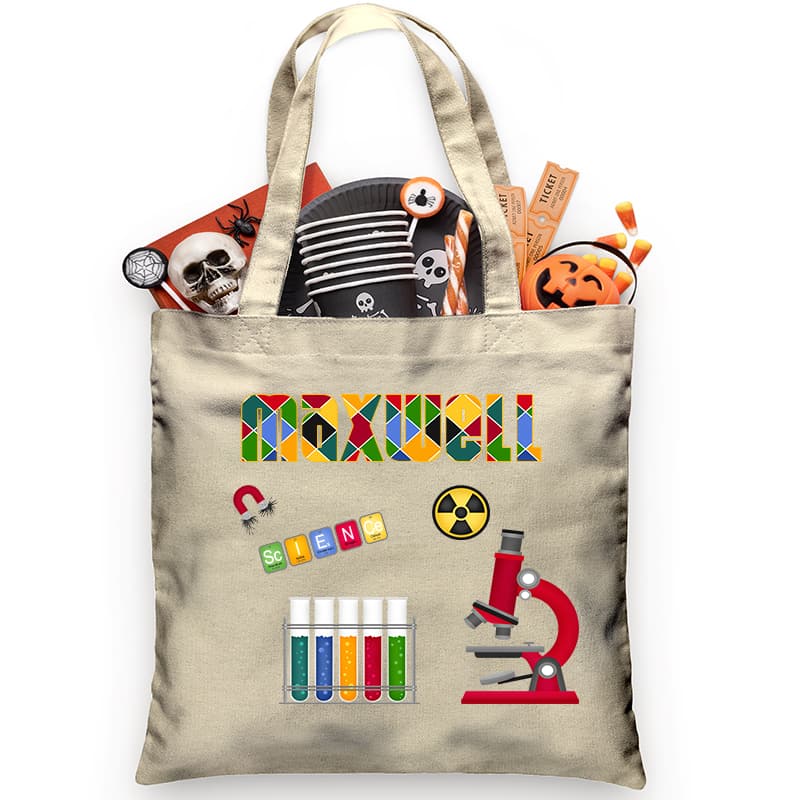 Scientist / Lab Tech Trick or Treat Bag - Petite & Sassy Designs
