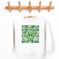 Lucky charm smiley green st patricks day sweatshirt for kids