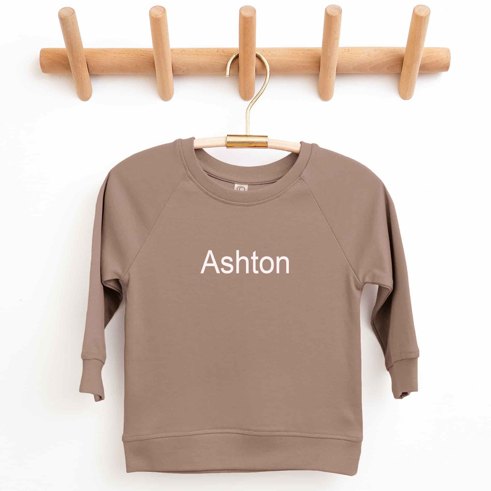 Organic Cotton Lightweight Crewneck Pullover in Truffle - Petite & Sassy Designs