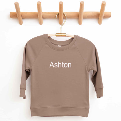 Organic Cotton Lightweight Crewneck Pullover in Truffle