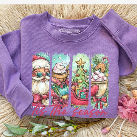 Kids “’Tis The Season” Christmas Sweatshirt – Cozy Holiday Pullover - Petite & Sassy Designs