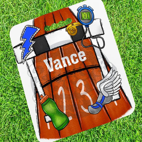 Personalized Track Stadium Cushion - Petite & Sassy Designs