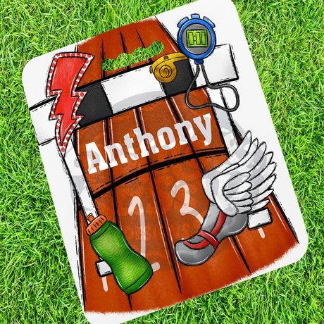 Personalized Track Stadium Cushion - Petite & Sassy Designs