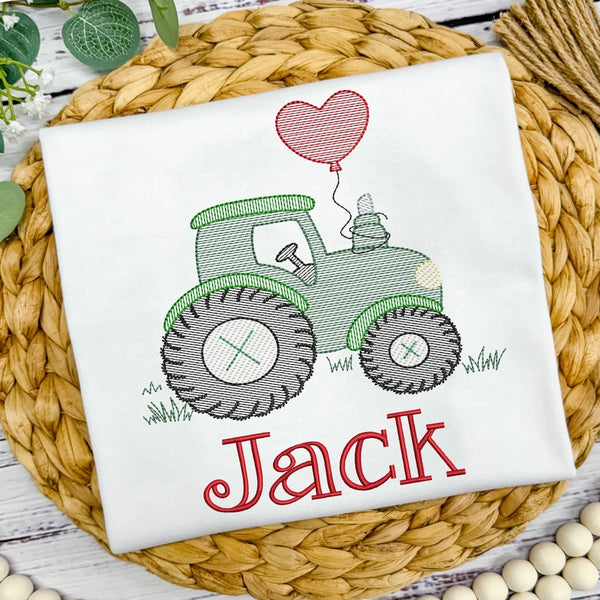 Tractor with Heart - Petite & Sassy Designs