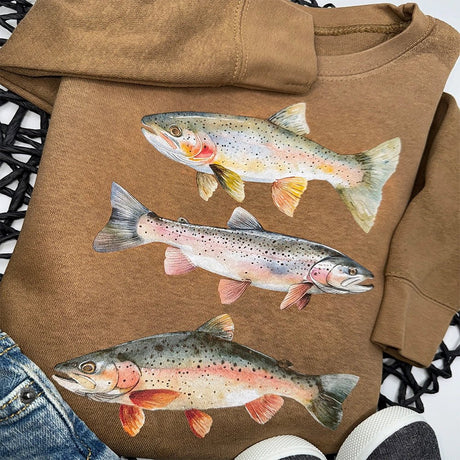 Trout Trio Sweatshirt - Petite & Sassy Designs