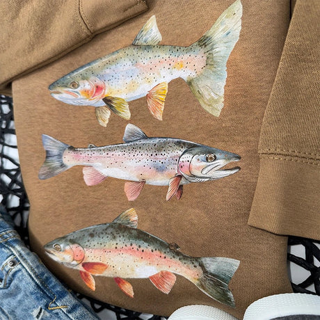 Trout Trio Sweatshirt - Petite & Sassy Designs